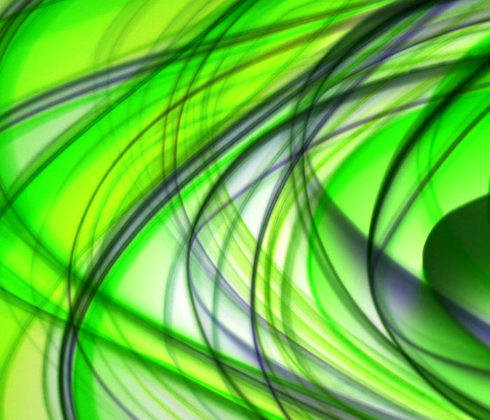 Abstract green waves representing energy flow and daily practice